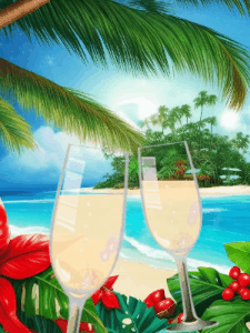 Happy Birthday GIF:Birthday Wine Beach View