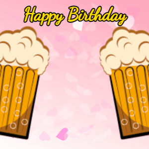 Happy Birthday GIF:Birthday gif pink cake: pink, stars