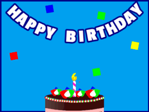 Happy Birthday GIF:Pink Birthday GIF.