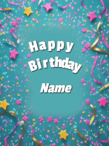 Happy Birthday GIF:Fireworks Birthday Card