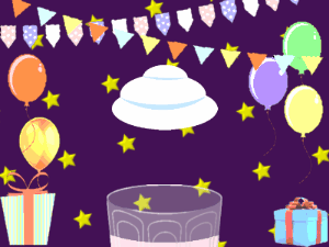 Happy Birthday GIF:Build a birthday milkshake