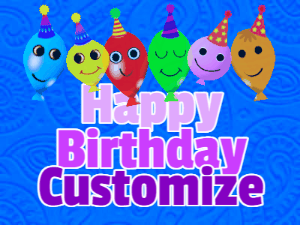 Happy Birthday GIF:Balloons Happy Birthday 644