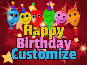 Happy Birthday GIF:Balloons Happy Birthday 647