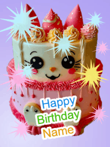 Happy Birthday GIF:OMG This Cute Cake