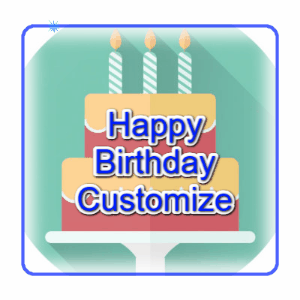 Happy Birthday GIF:Birthday Border Glow with Sparkles