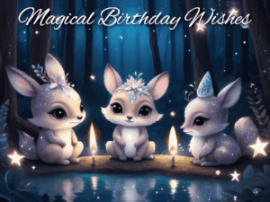 Happy Birthday GIF:Magical Birthday Wish with Bunnies