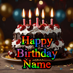 Happy Birthday GIF:Black Forest Cake Birthday