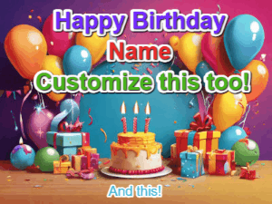 Happy Birthday GIF:Birthday GIF with Sparkles 690