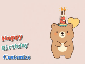 Happy Birthday GIF:Cute Birthday Bear