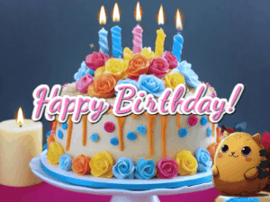 Happy Birthday GIF:Happy Birthday Cake GIF 697