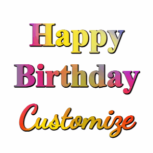 Happy Birthday GIF:Birthday Rainbow Message