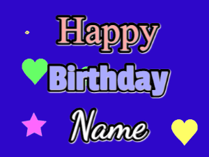 Happy Birthday GIF:Bouncing Birthday Candles