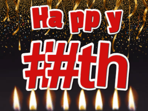 Happy Birthday GIF:Birthday Candles and Flickering Flames