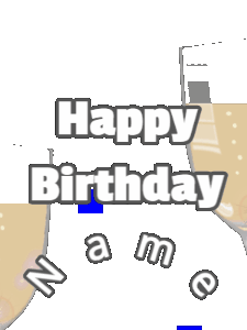 Happy Birthday GIF:Champagne birthday toast