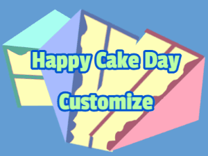 GIF: Purple birthday cake slice with candles