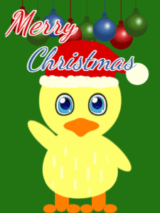 GIF: Dancing Christmas Chick