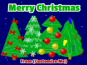 GIF: Christmas trees at night