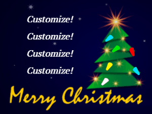 GIF: Christmas tree and stars