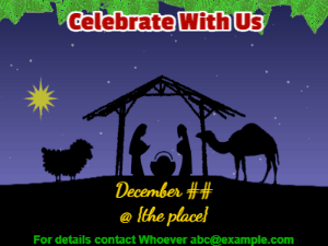 GIF: Manger Christmas Invitation