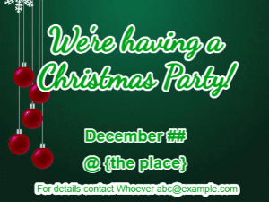 GIF: Christmas Party Invitation