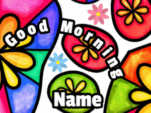 GIF: Colorful Good Morning Pattern