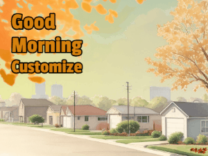 GIF: Falling leaves in suburbia
