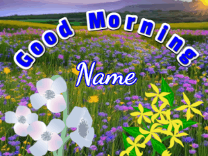 GIF: Swaying flowers over a Flowery Meadow