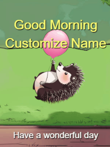 GIF: Balloon Floating Hedgehog