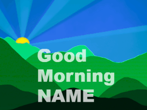 GIF: Sun and Silhouette Mountains