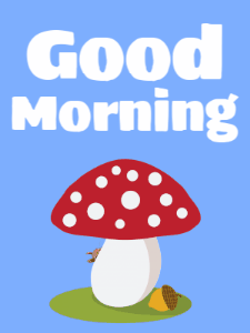 GIF: Squirrel Behind a Mushroom