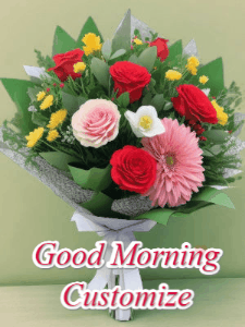 GIF: Bouquet and Hearts make a Good Morning