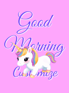 GIF: Bouncy Unicorn Good Morning