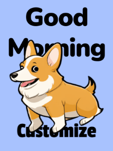 GIF: Bouncy Corgi Good Morning