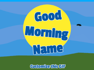 GIF: Good Morning Big Sun Greeting