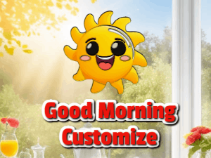 GIF: Morning Cartoon Sun in the Window