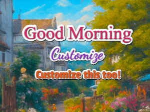 GIF: Morning Town Kitty and Paper Airplane