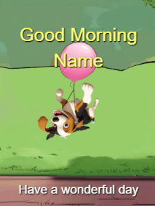 GIF: Balloon Floating Puppy