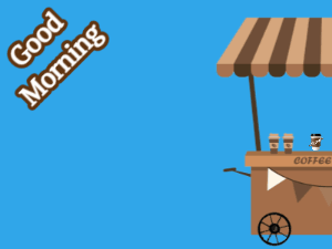 GIF: Morning cup of coffee cart