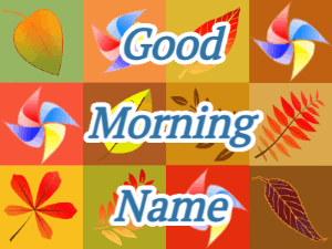 GIF: Pinwheels and fall leaves