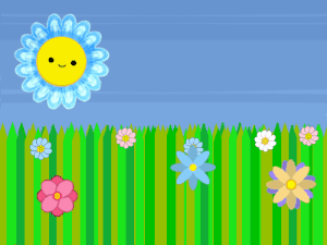 GIF: Sunny meadow rainbow morning
