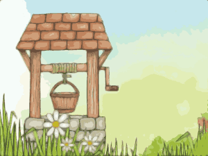GIF: Morning Frogs greet you at the well