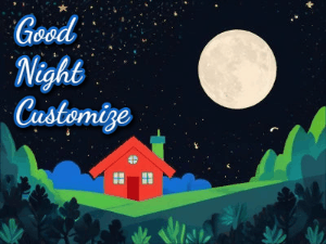 GIF: Comfy Home Under a Full Moon