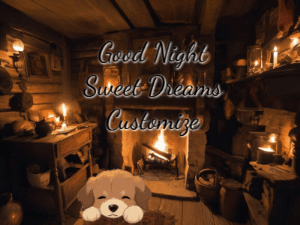 GIF: Good Night Cabin Sleeping Dog