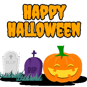 Halloween GIF, halloween-10 @ Editable GIFs,Tombstones, bats, pumpkins
