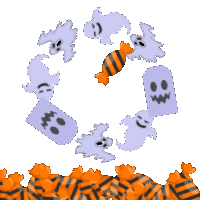 Halloween Ghost Candy Sticker, halloween-11 @ Editable GIFs,halloween-11