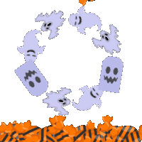GIF: Halloween Ghost Candy Sticker