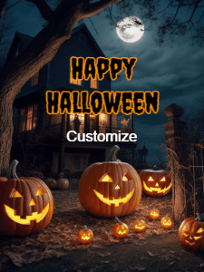 GIF: Glowing Flickering Yard Pumpkins