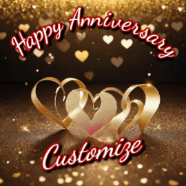 GIF: Anniversary Falling Hearts and Stars