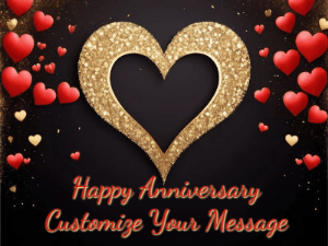 GIF: Happy Anniversary Golden Heart