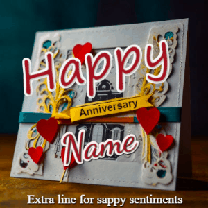 GIF: Animated Anniversary Card with Hearts and Name
